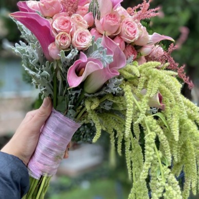 Pink Calla Bridal Bouquet